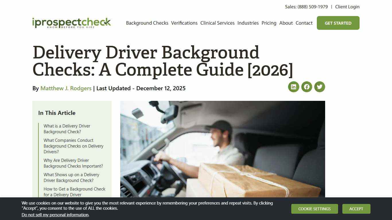Delivery Driver Background Checks: A Complete Guide [2026]